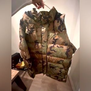 Camo polo coat